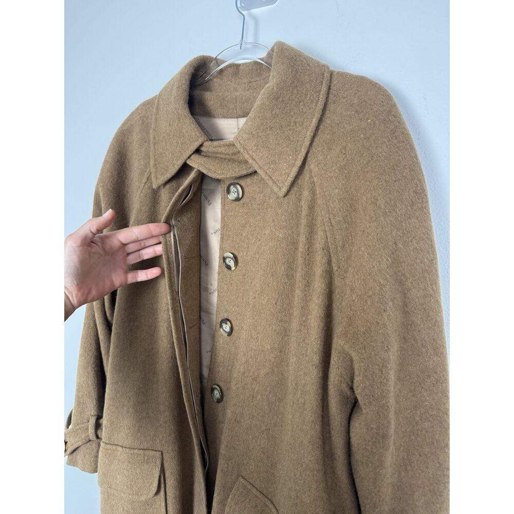 Pendleton Coat Womens L/XL Camel Brown Swing A-Line Brushed Wool Fuzzy Vintage - Picture 15 of 16